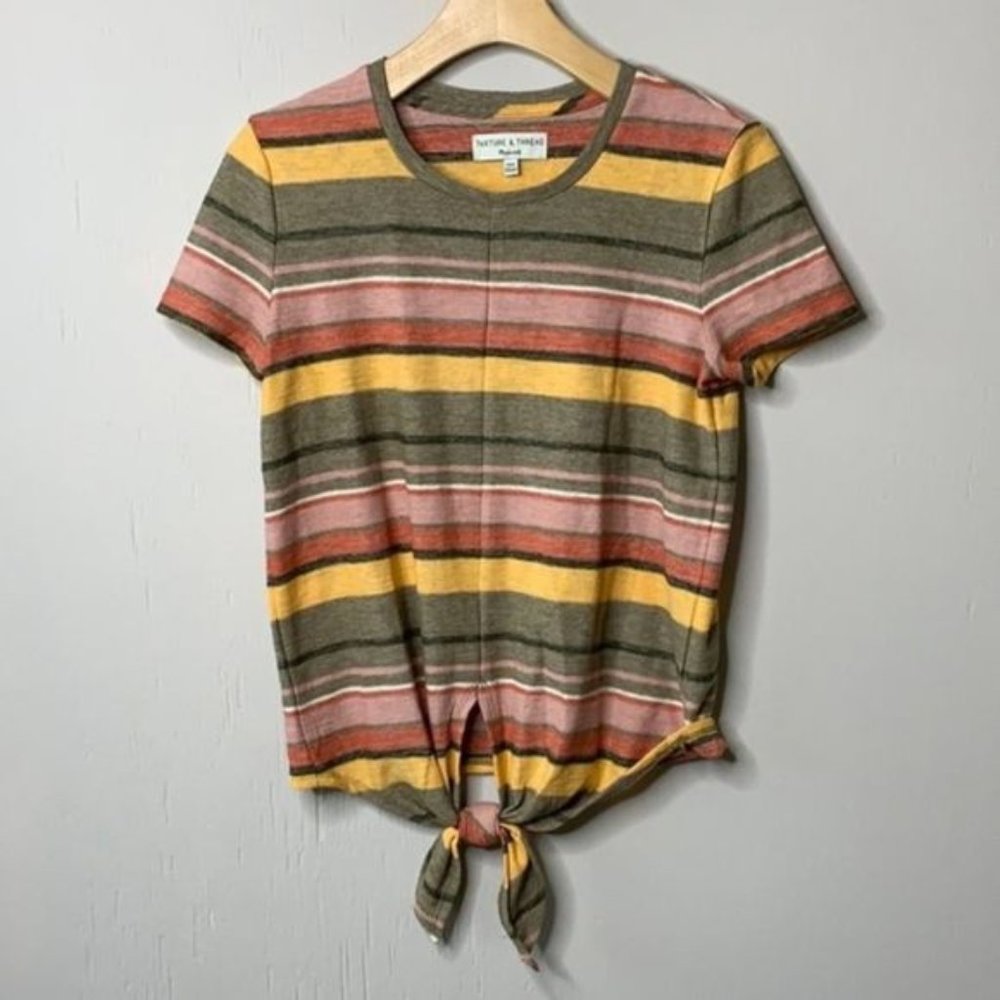 Madewell Texture & Thread Modern Tie-Front Top